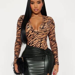 Tiger Print Bodysuit